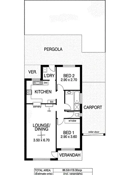 Floorplan of Homely unit listing, 10/3 Woodcock Place, Morphett Vale SA 5162