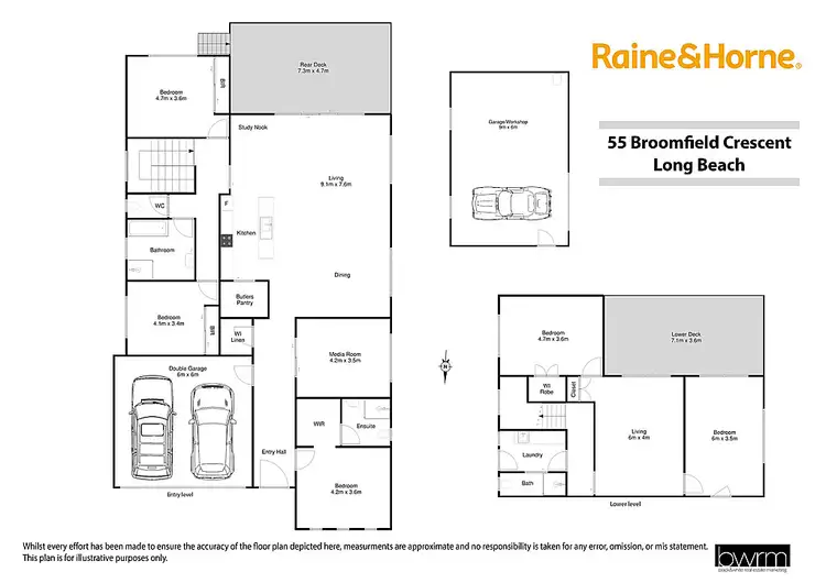 Floorplan of Homely house listing, 55 Broomfield Crescent, Long Beach NSW 2536