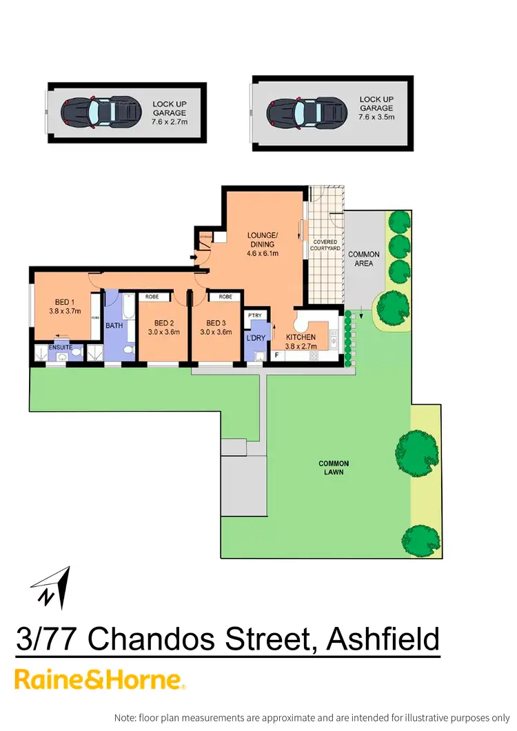 Floorplan of Homely unit listing, 3/77 Chandos St, Ashfield NSW 2131