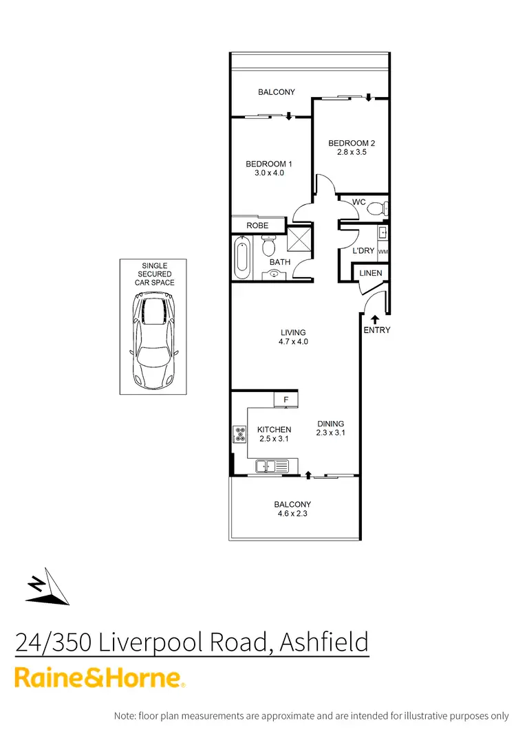 Floorplan of Homely unit listing, 24/350 Liverpool Road, Ashfield NSW 2131