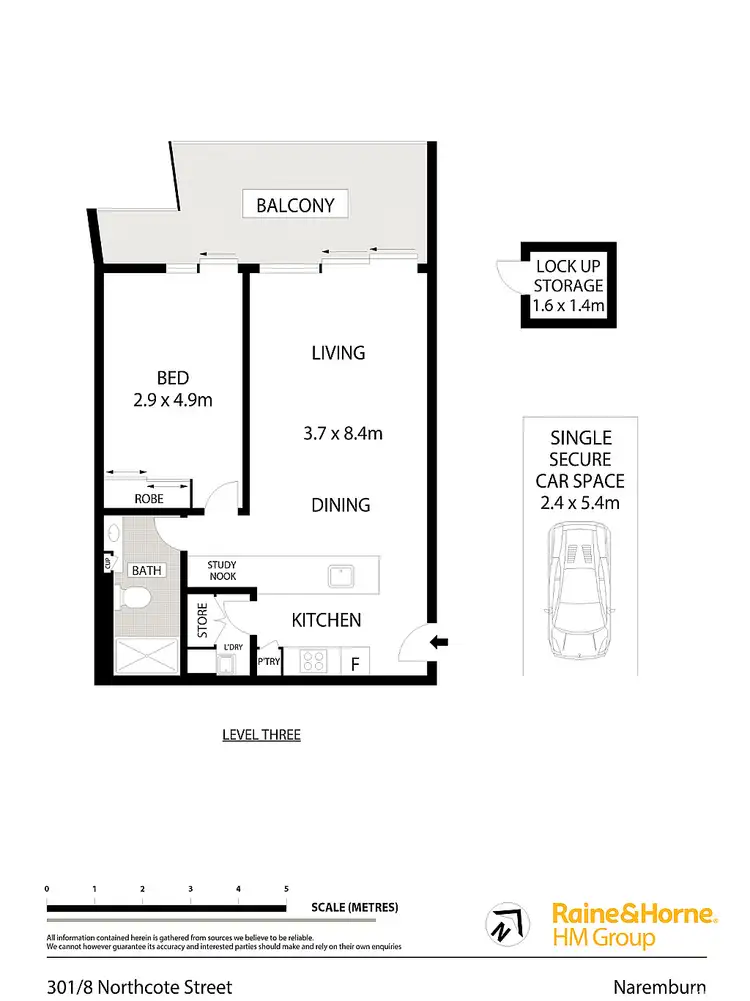 Floorplan of Homely apartment listing, 301/8 Northcote Street, Naremburn NSW 2065