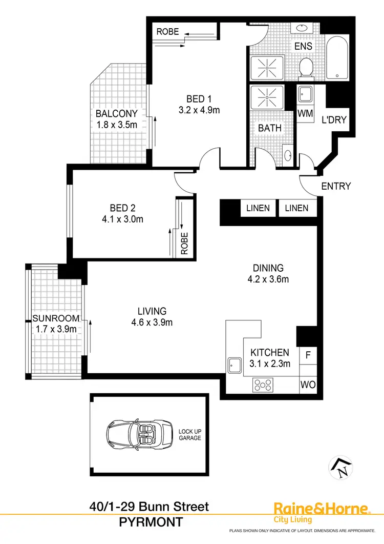 Floorplan of Homely apartment listing, 40/1-29 Bunn Street, Pyrmont NSW 2009