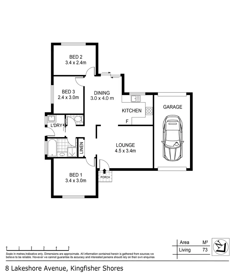 Floorplan of Homely house listing, 8 Lakeshore Ave, Kingfisher Shores NSW 2259