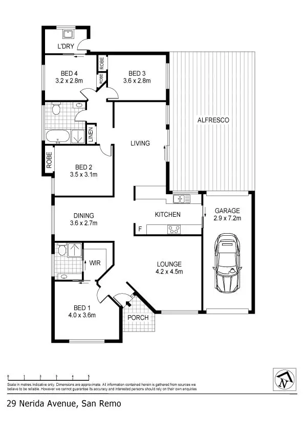Floorplan of Homely house listing, 29 Nerida Avenue, San Remo NSW 2262
