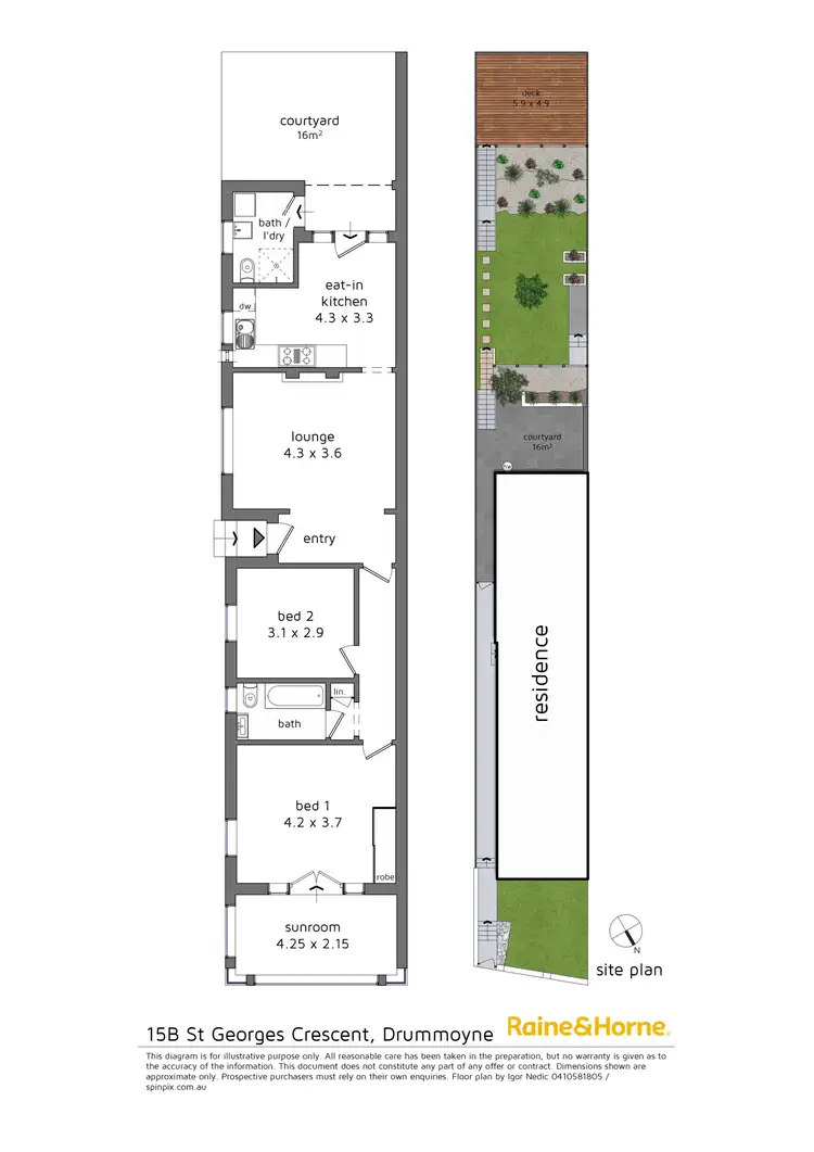 Floorplan of Homely house listing, 15B St Georges Crescent, Drummoyne NSW 2047