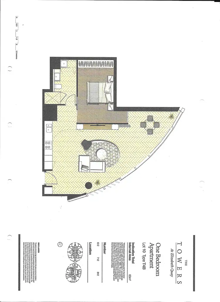 Floorplan of Homely apartment listing, 612/11 Barrack Square, Perth WA 6000