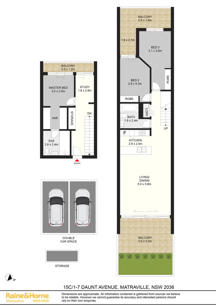 Floorplan of Homely apartment listing, 15C/1-7 Daunt Avenue, Matraville NSW 2036