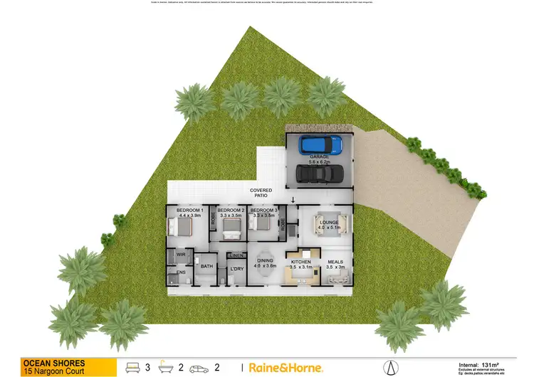 Floorplan of Homely house listing, 15 Nargoon Court, Ocean Shores NSW 2483