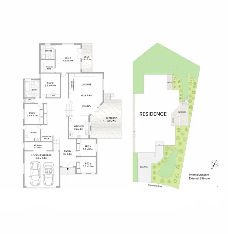 Floorplan of Homely house listing, 6 Marsupial Drive, Pottsville NSW 2489