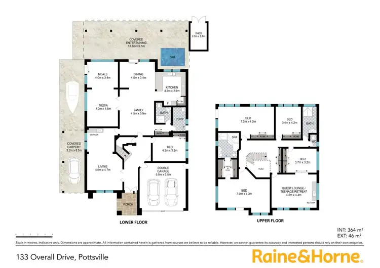 Floorplan of Homely house listing, 133 Overall Drive, Pottsville NSW 2489