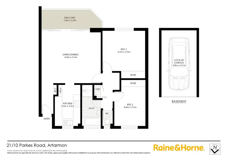 Floorplan of Homely apartment listing, 21/10 Parkes Road, Artarmon NSW 2064