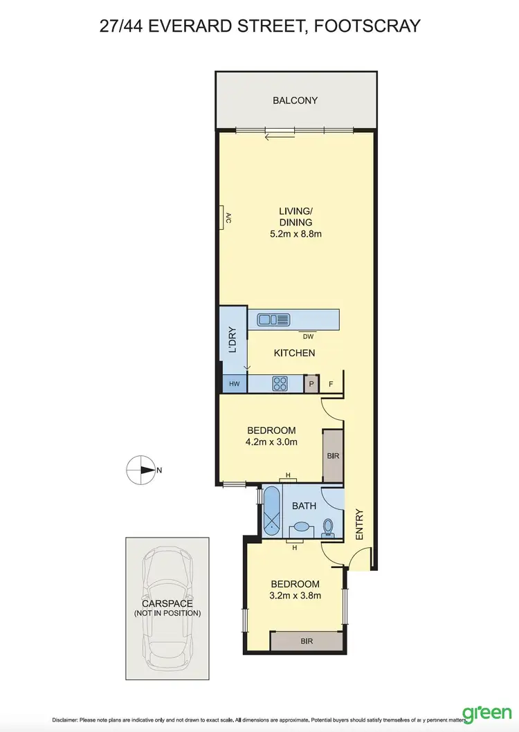 Floorplan of Homely apartment listing, 27/44 Everard Street, Footscray VIC 3011