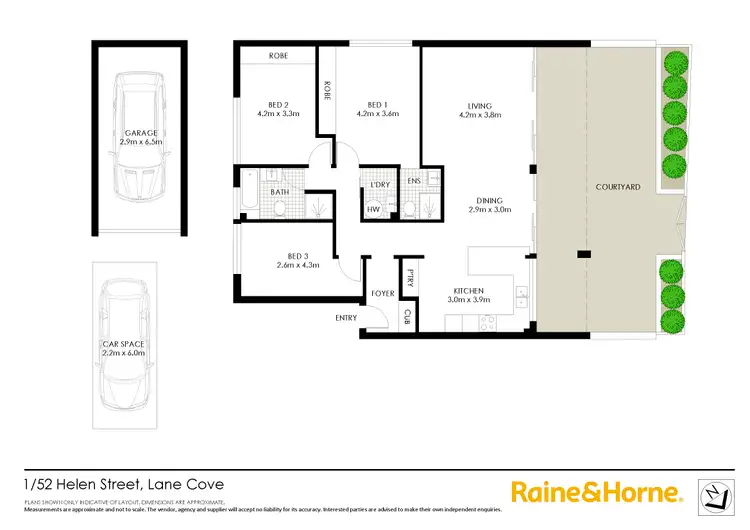 Floorplan of Homely apartment listing, 1/52 Helen Street, Lane Cove NSW 2066