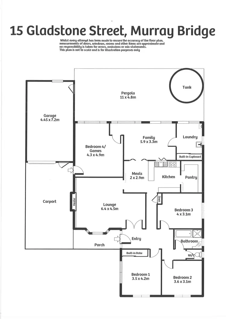 Floorplan of Homely house listing, 15 Gladstone Street, Murray Bridge SA 5253