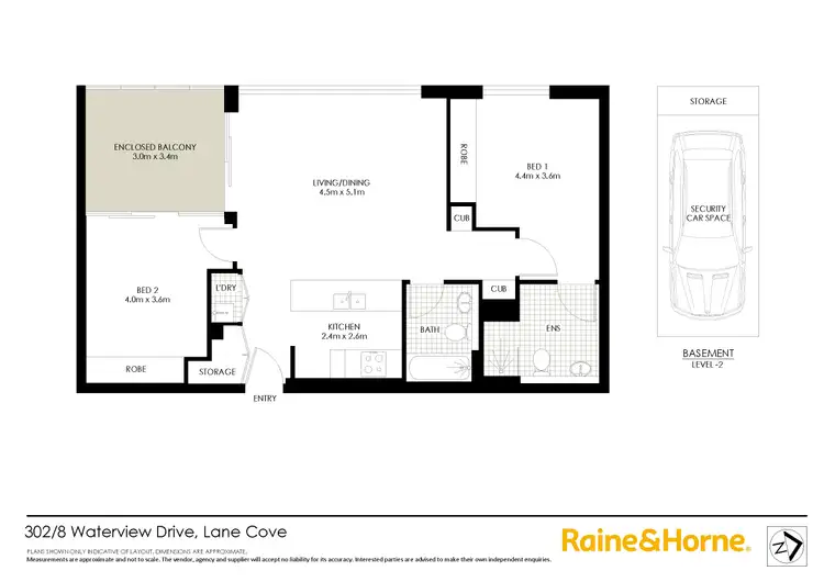 Floorplan of Homely apartment listing, 302/8 Waterview Drive, Lane Cove NSW 2066
