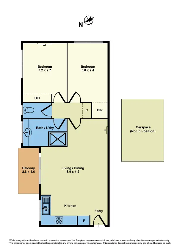 Floorplan of Homely apartment listing, 8/251 Nicholson Street, Seddon VIC 3011
