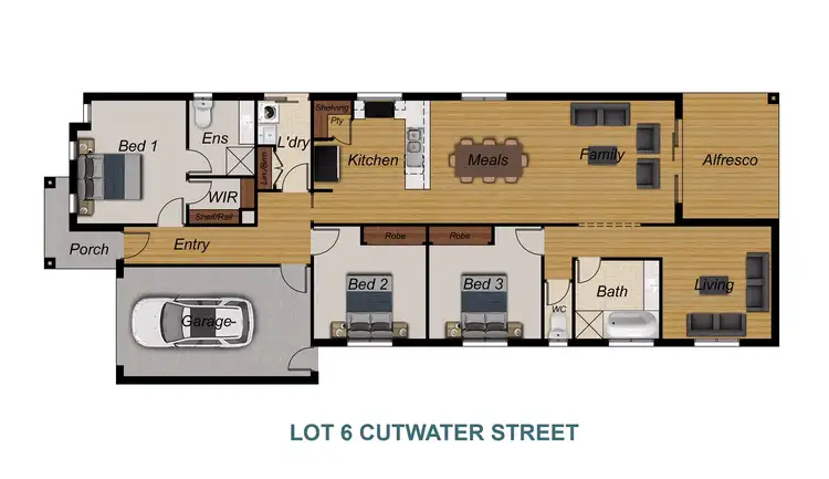 Floorplan of Homely house listing, 12 Cutwater Street, Hastings VIC 3915