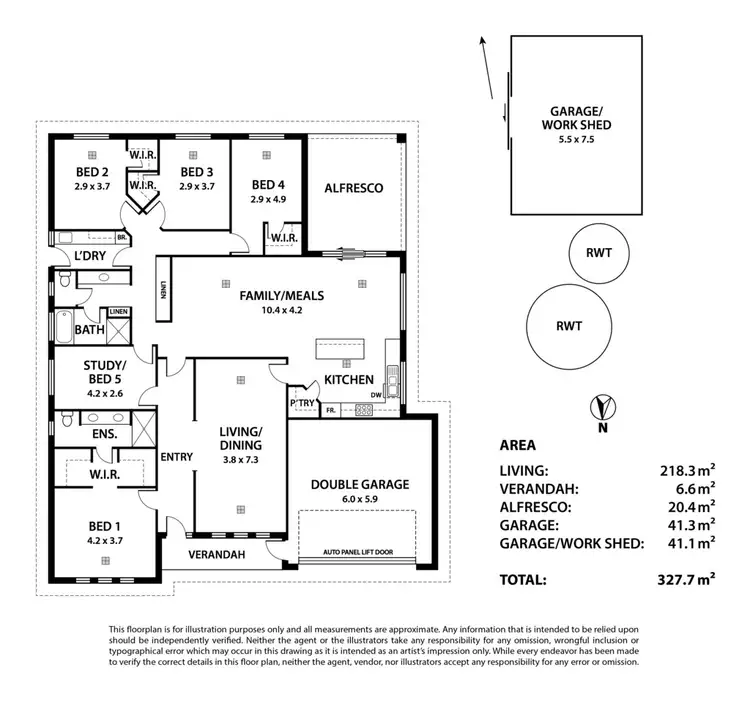 Floorplan of Homely house listing, 103 Cross Drive, Woodchester SA 5255