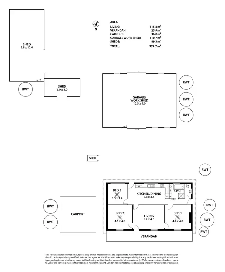 Floorplan of Homely house listing, 7-9 Marroo Street, Milang SA 5256