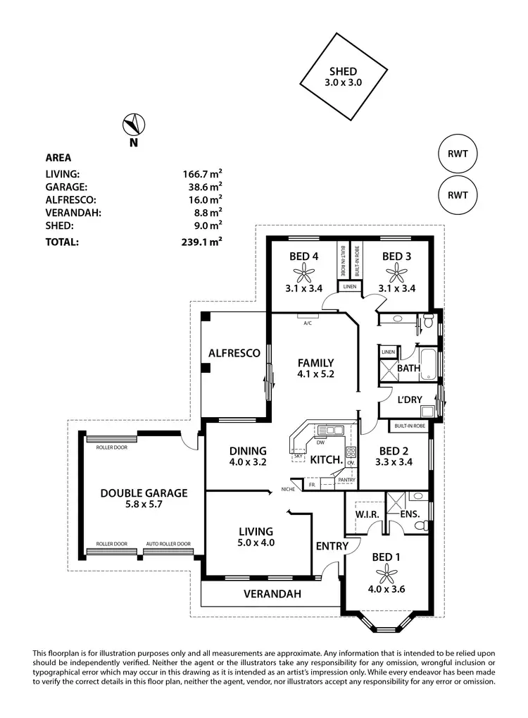 Floorplan of Homely house listing, 5 Strathford Way, Strathalbyn SA 5255