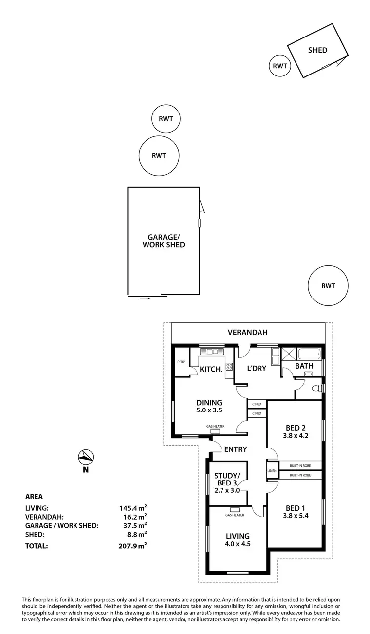 Floorplan of Homely house listing, 19 Parker Avenue, Strathalbyn SA 5255