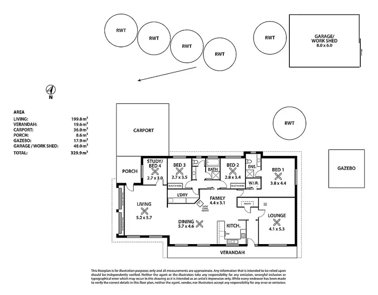 Floorplan of Homely rural property listing, 380B Wattle Flat Road, Strathalbyn SA 5255