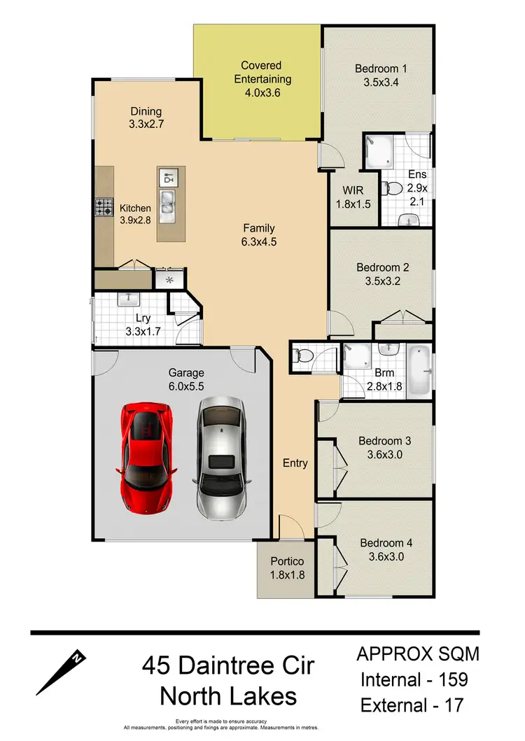 Floorplan of Homely house listing, 45 DAINTREE CIRCUIT, North Lakes QLD 4509
