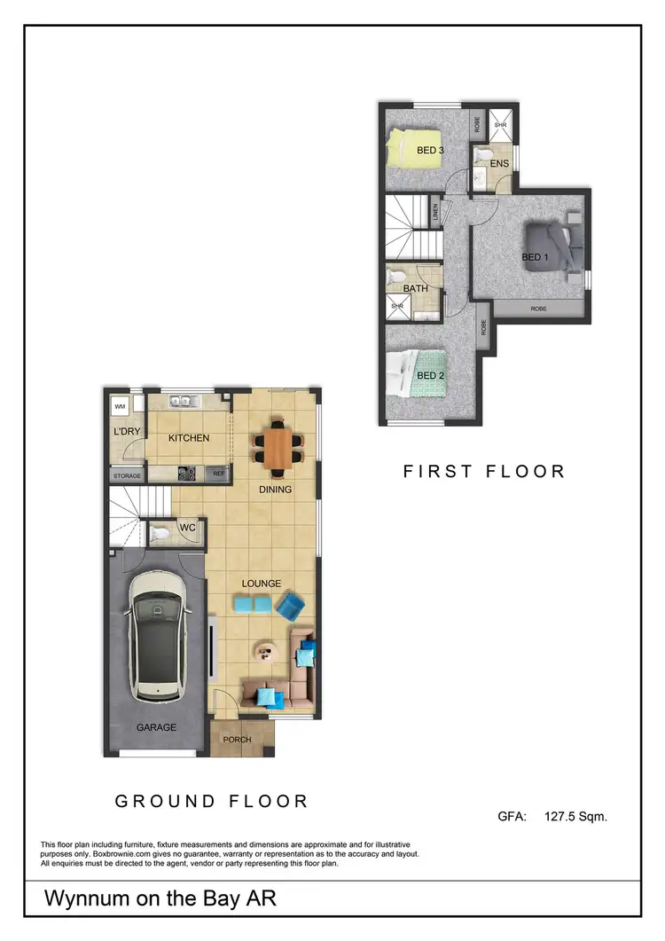 Floorplan of Homely townhouse listing, Unit 44/11 Federation St, Wynnum West QLD 4178