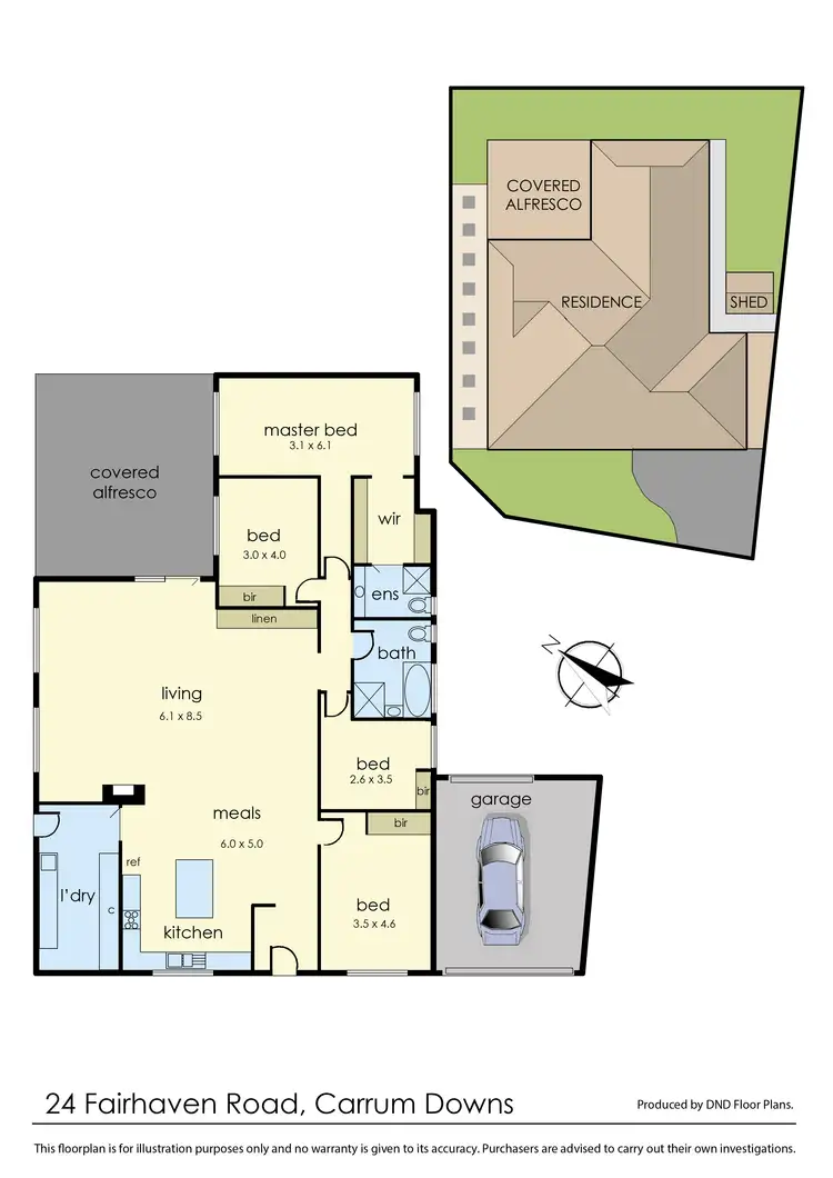 Floorplan of Homely house listing, 24 Fairhaven Road, Carrum Downs VIC 3201