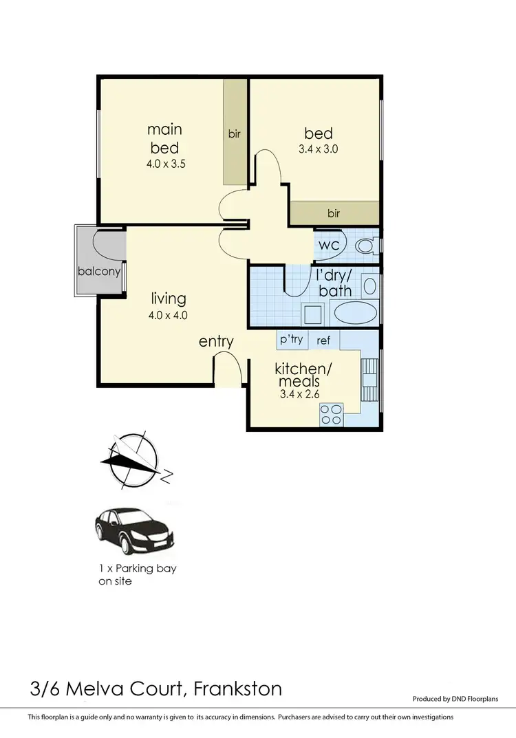 Floorplan of Homely unit listing, 3/6 Melva Court, Frankston VIC 3199