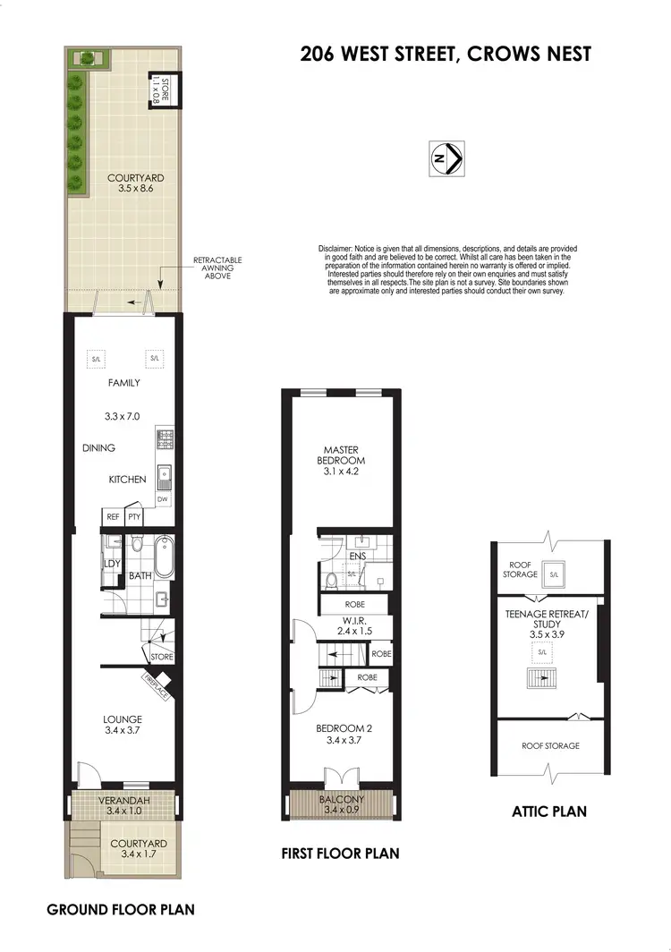Floorplan of Homely house listing, 206 West Street, Crows Nest NSW 2065
