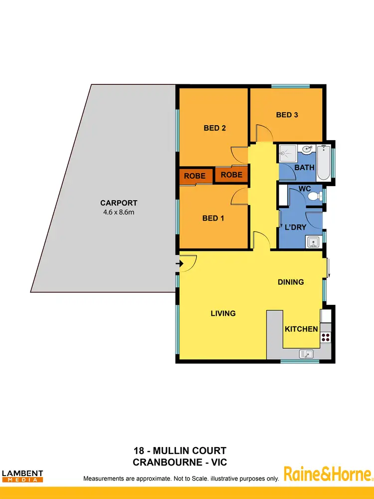 Floorplan of Homely house listing, 18 MULLIN COURT, Cranbourne VIC 3977