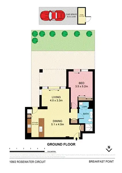 Floorplan of Homely apartment listing, 109/2 Rosewater Circuit, Breakfast Point NSW 2137