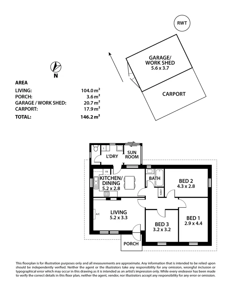 Floorplan of Homely house listing, 5 Brecknoch Road, Strathalbyn SA 5255