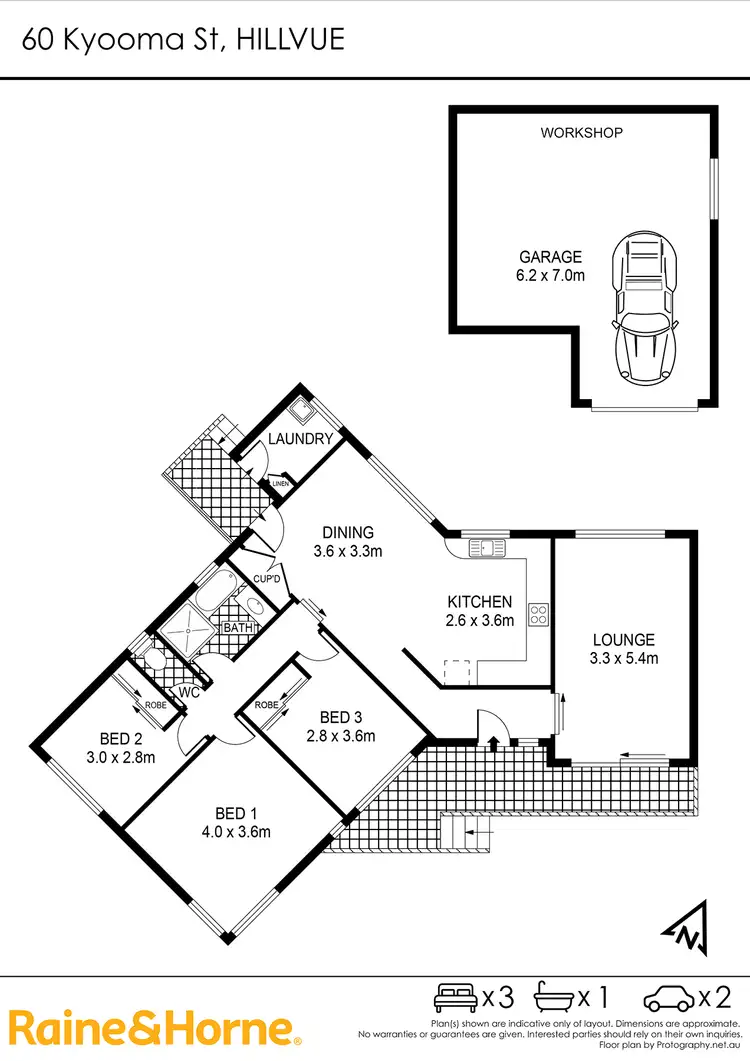Floorplan of Homely house listing, 60 Kyooma Street, Tamworth NSW 2340