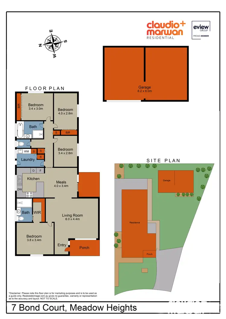 Floorplan of Homely house listing, 7 Bond Court, Meadow Heights VIC 3048