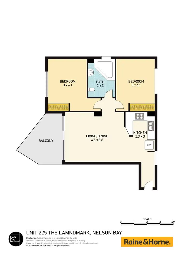 Floorplan of Homely apartment listing, 225 61B Dowling Street, Nelson Bay NSW 2315