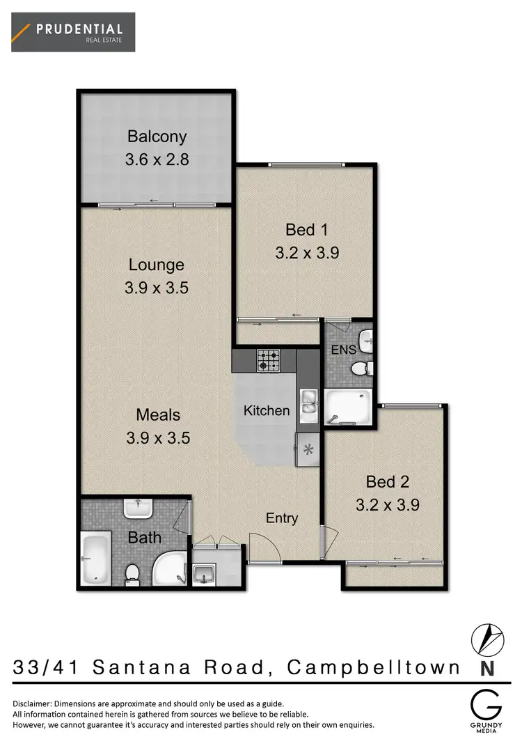 Floorplan of Homely unit listing, 33/41 Santana Road, Campbelltown NSW 2560