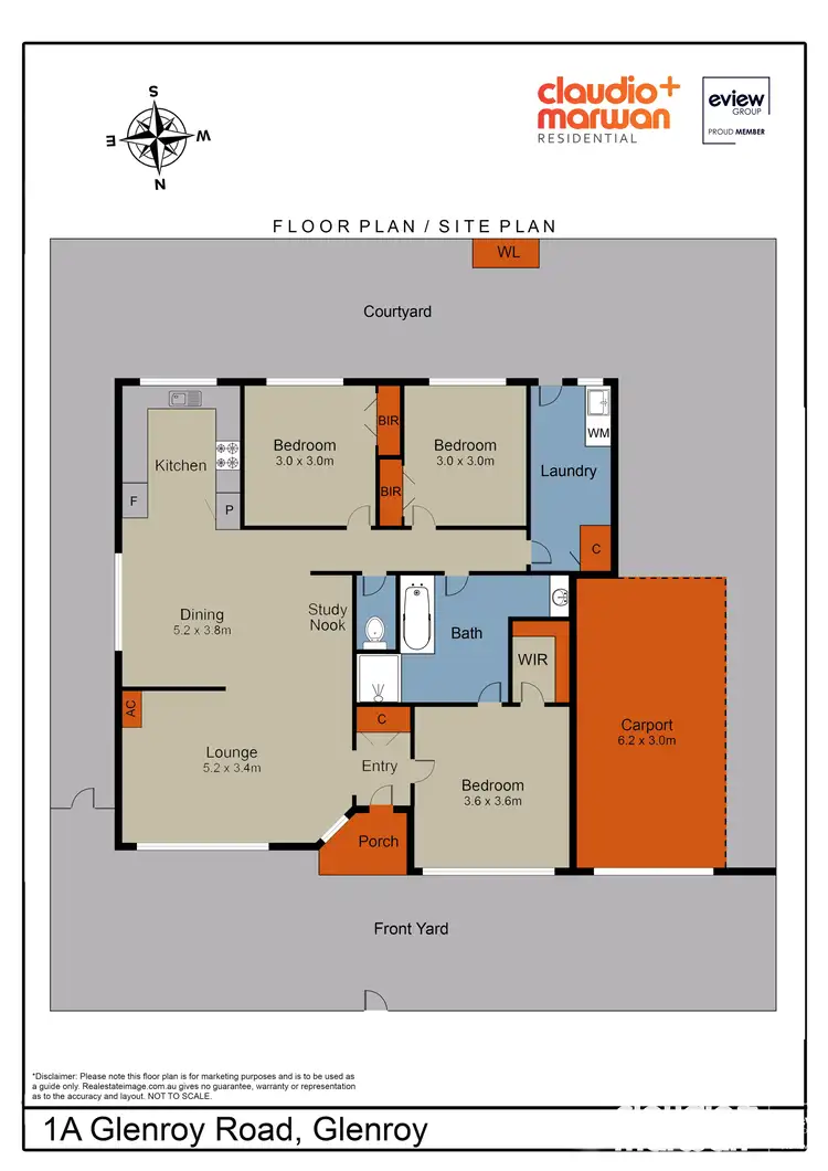 Floorplan of Homely unit listing, 1A Glenroy Road, Glenroy VIC 3046