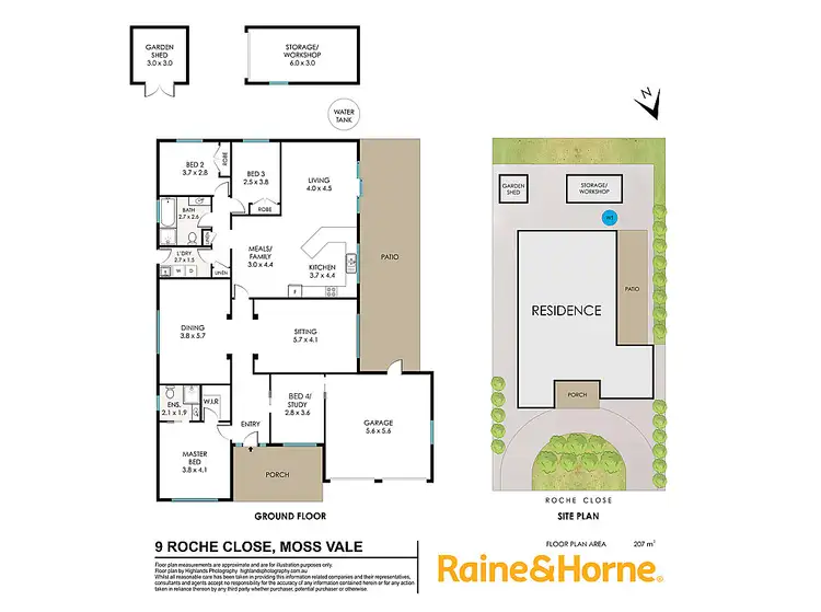 Floorplan of Homely house listing, 9 Roche Close, Moss Vale NSW 2577