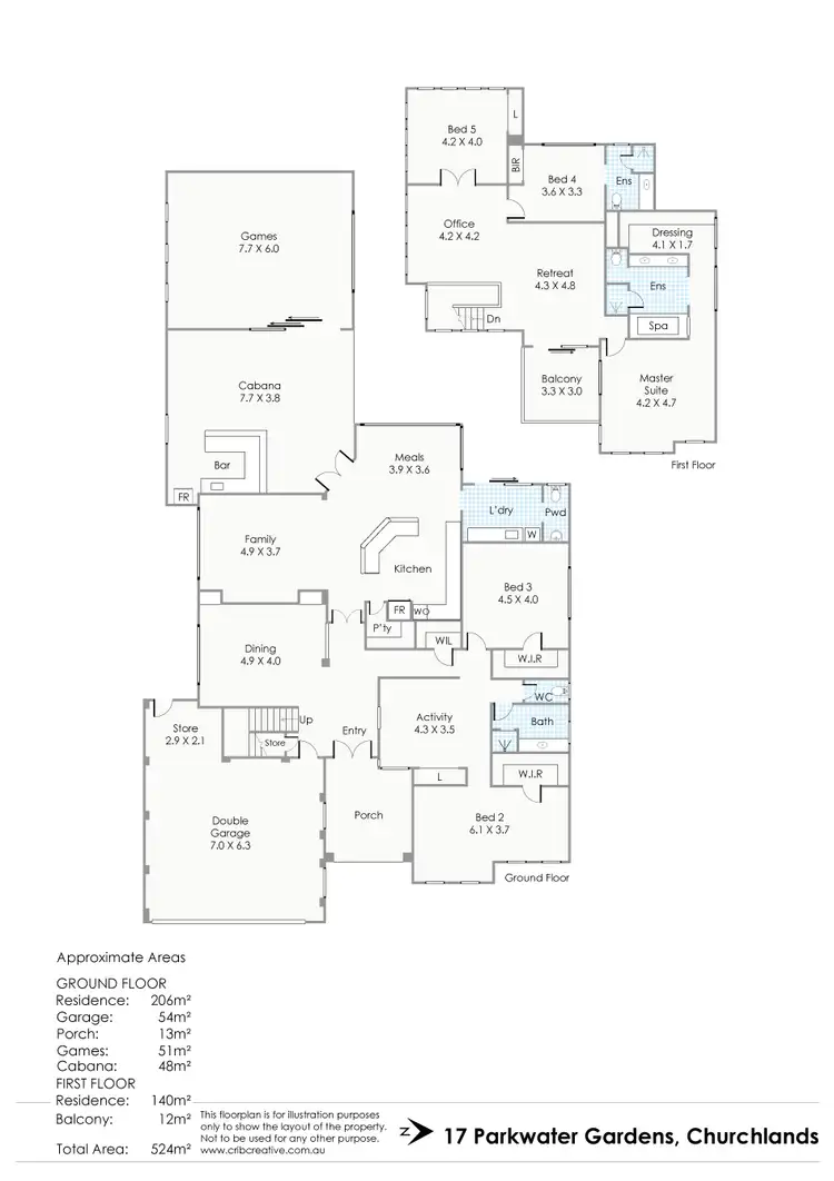 Floorplan of Homely house listing, 17 Parkwater Gardens, Churchlands WA 6018