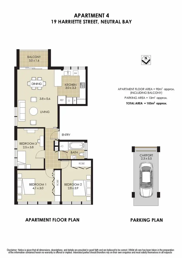 Floorplan of Homely apartment listing, 4/19 Harriette Street, Neutral Bay NSW 2089