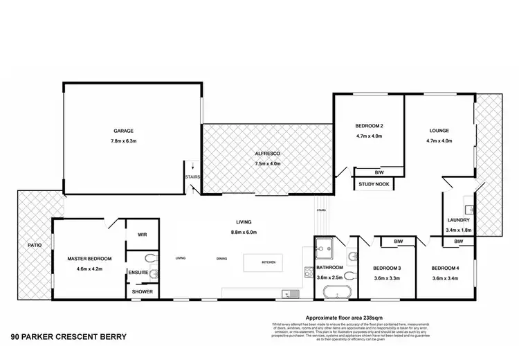 Floorplan of Homely house listing, 90 Parker Crescent, Berry NSW 2535