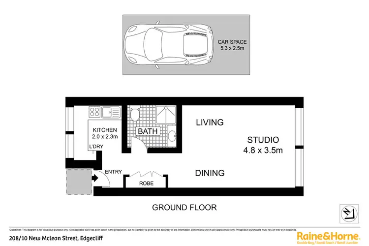 Floorplan of Homely apartment listing, 208/10 New McLean Street, Edgecliff NSW 2027