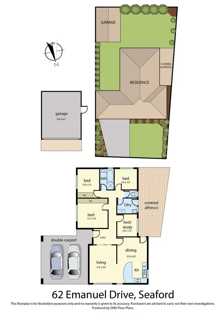 Floorplan of Homely house listing, 62 Emanuel Drive, Seaford VIC 3198
