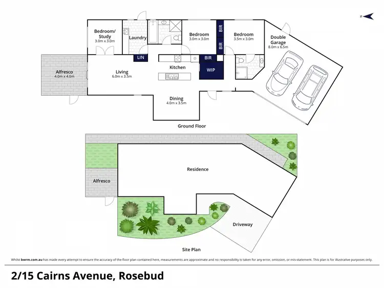 Floorplan of Homely unit listing, 2/15 Cairns Avenue, Rosebud VIC 3939