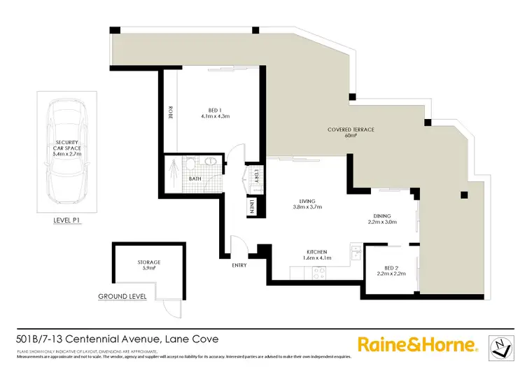 Floorplan of Homely apartment listing, B501/7-13 Centennial Avenue, Lane Cove NSW 2066
