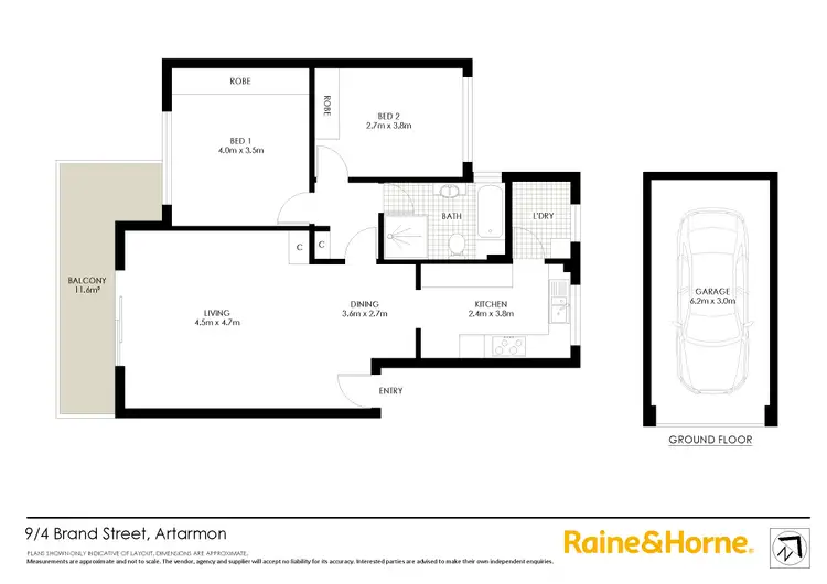 Floorplan of Homely unit listing, 9/4 Brand Street, Artarmon NSW 2064
