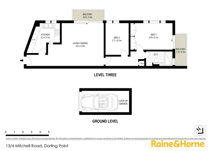 Floorplan of Homely apartment listing, 13/4 Mitchell Road, Darling Point NSW 2027