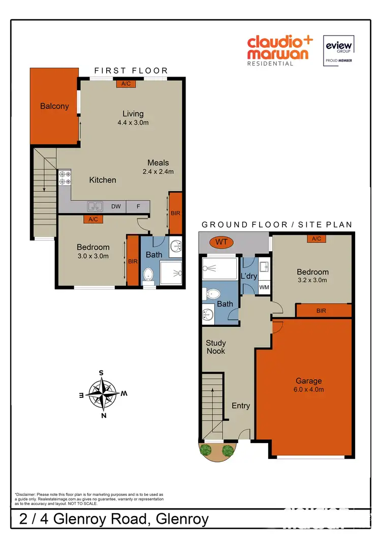 Floorplan of Homely townhouse listing, 2/4 Glenroy Road, Glenroy VIC 3046
